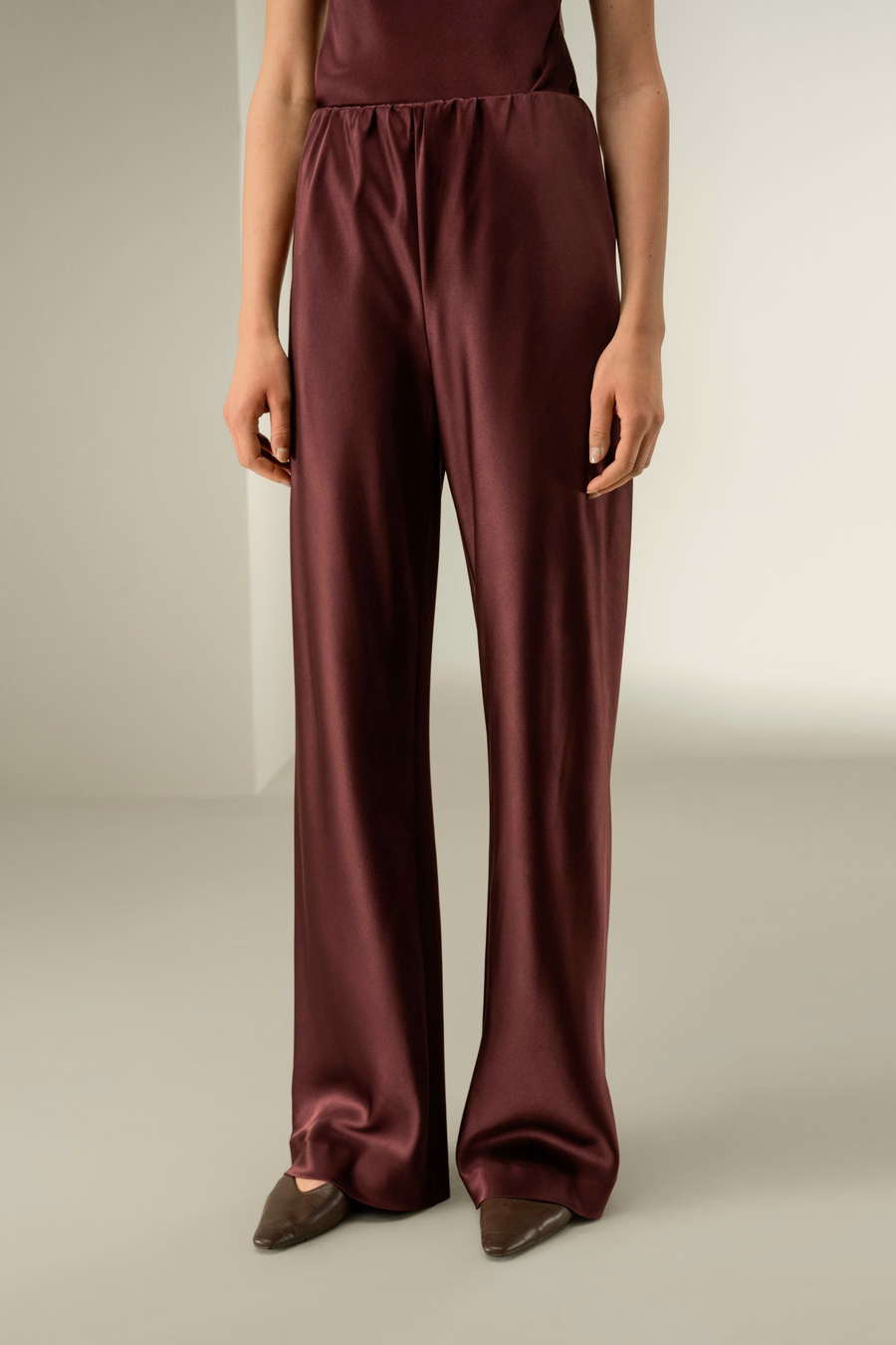 Straight-Leg Zijde Satijnen Broek