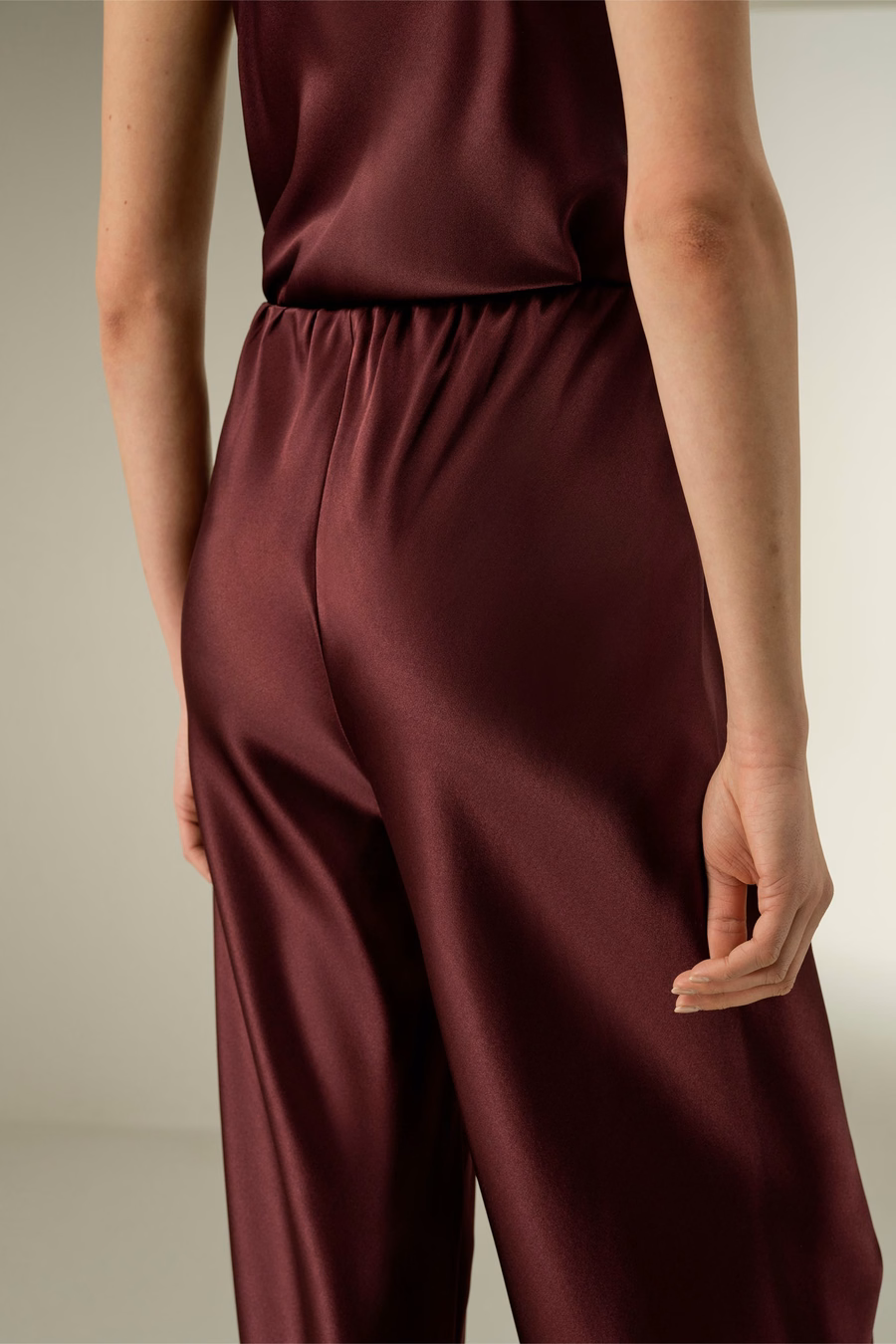 Straight-Leg Zijde Satijnen Broek