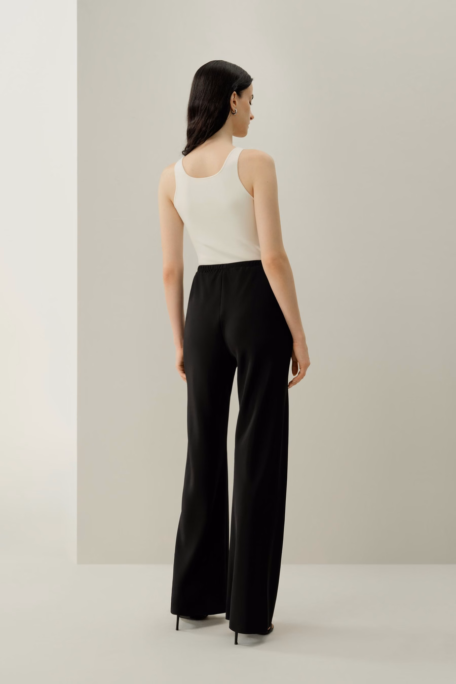 Bias Cut Straight Leg Silk Pants