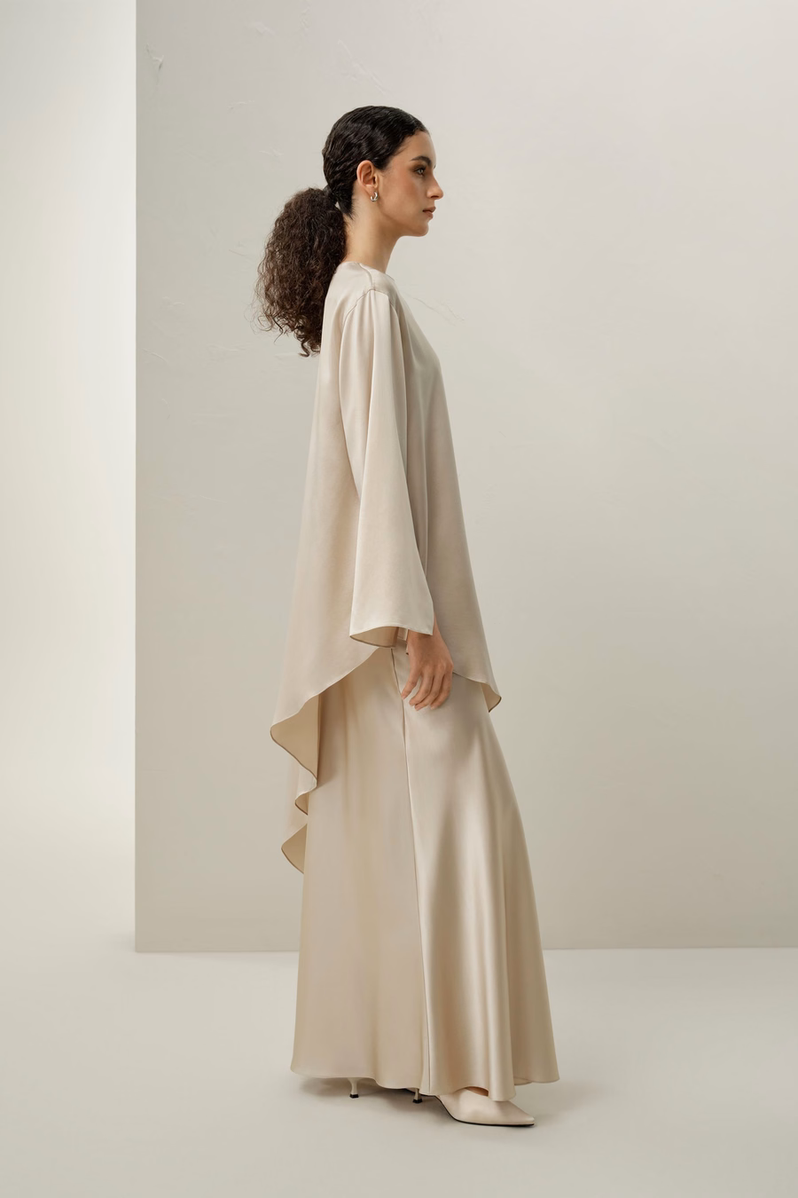 Seide Charmeuse A-Lijn Maxi Rok