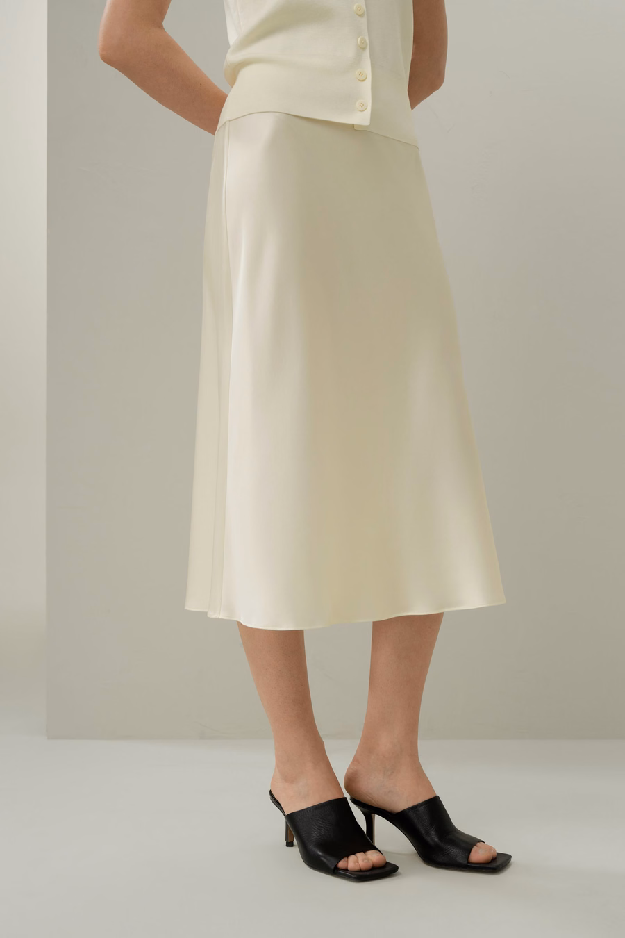 Bias Cut Zijde Rok