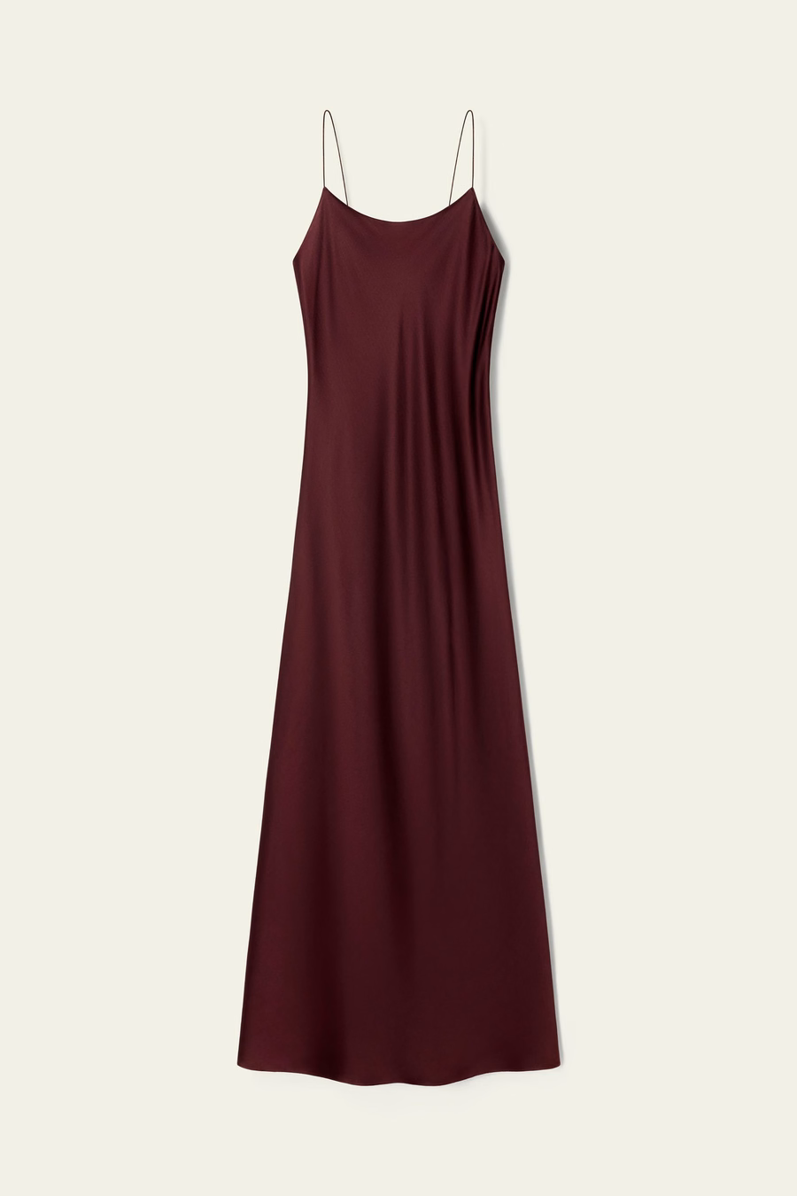 U-Hals Minimalistische Slip Jurk