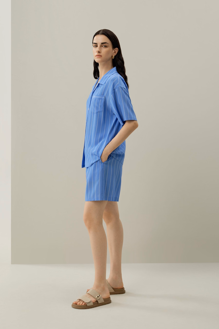 Amalfi Gestreepte Cubaanse Kragen Shirt