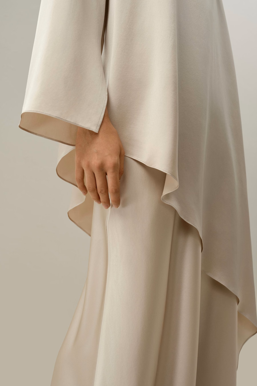 Silk Charmeuse Asymmetrical Tunic