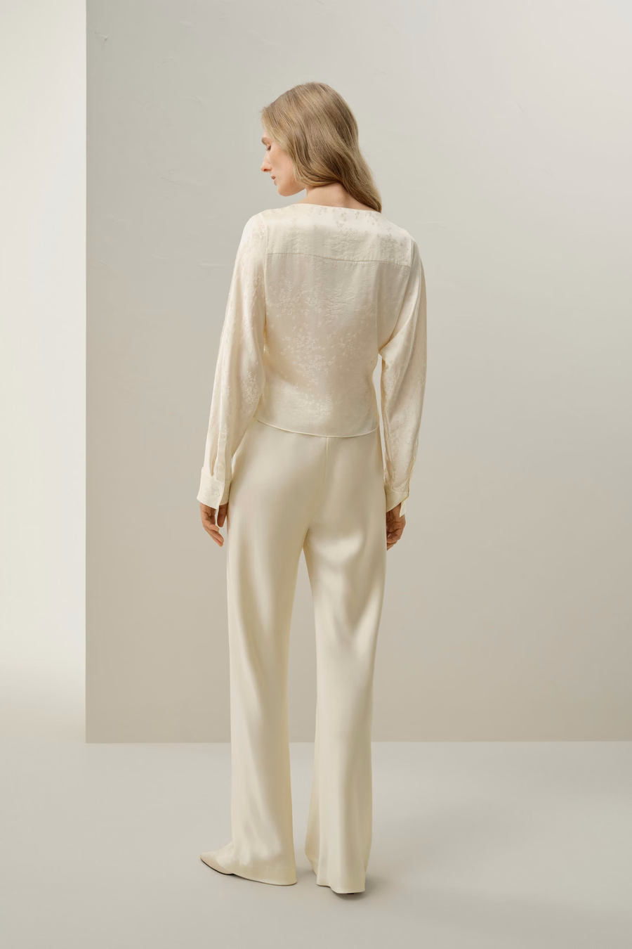 YING jacquard zijde blouse