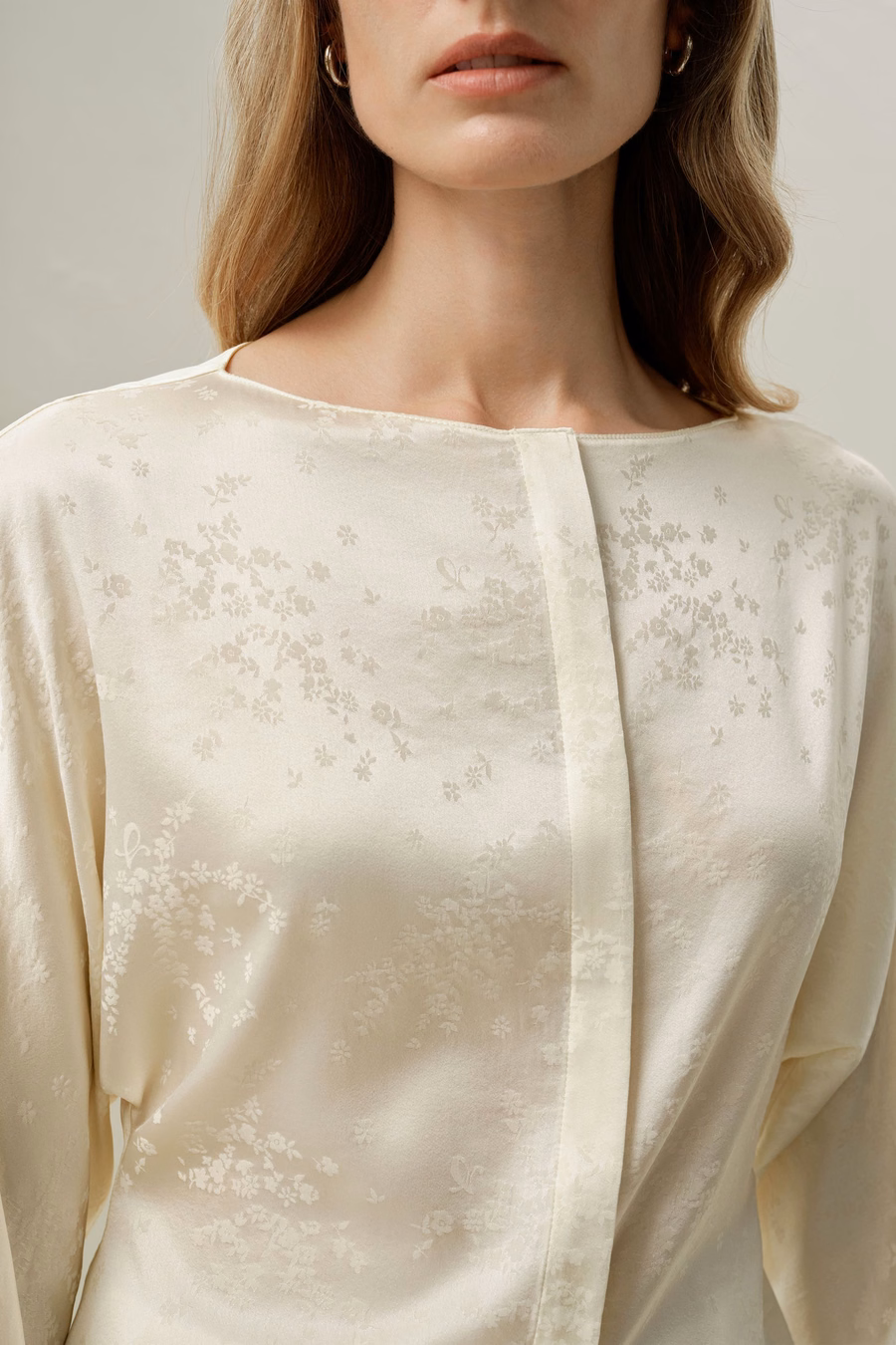 YING jacquard zijde blouse