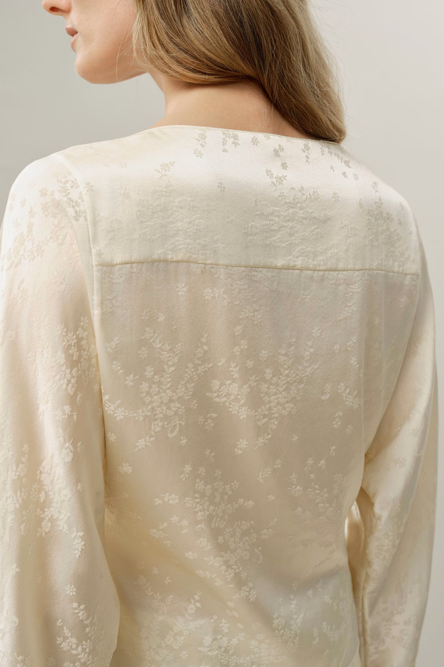 YING jacquard zijde blouse