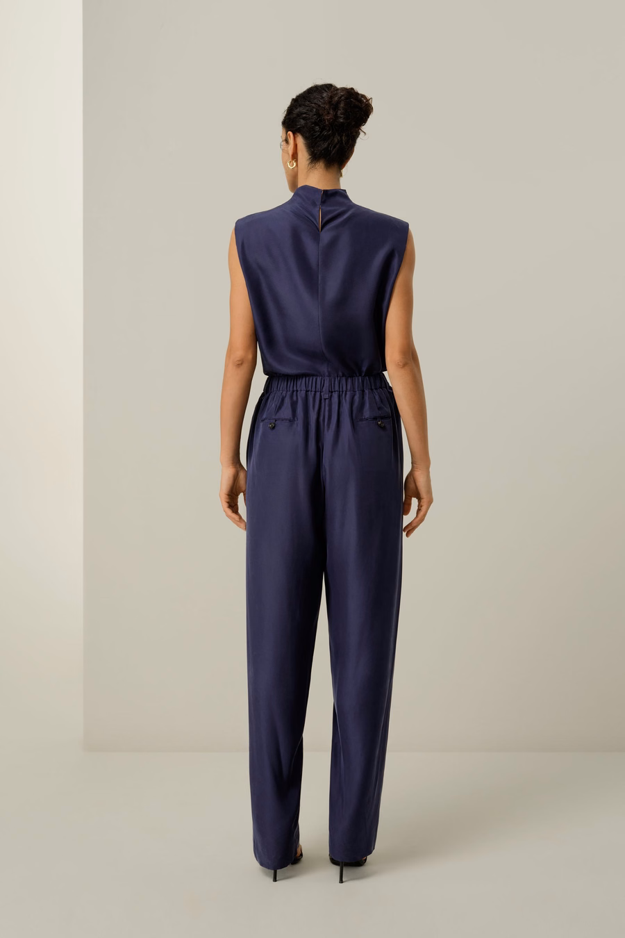 Silk Habotai mouwloze top