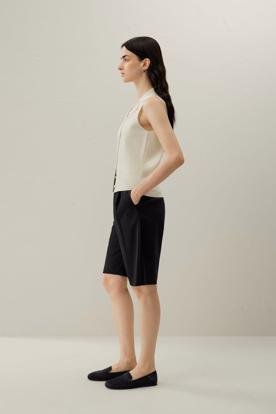 Milano Knit Lapel Collar Zijden Viscose Vest