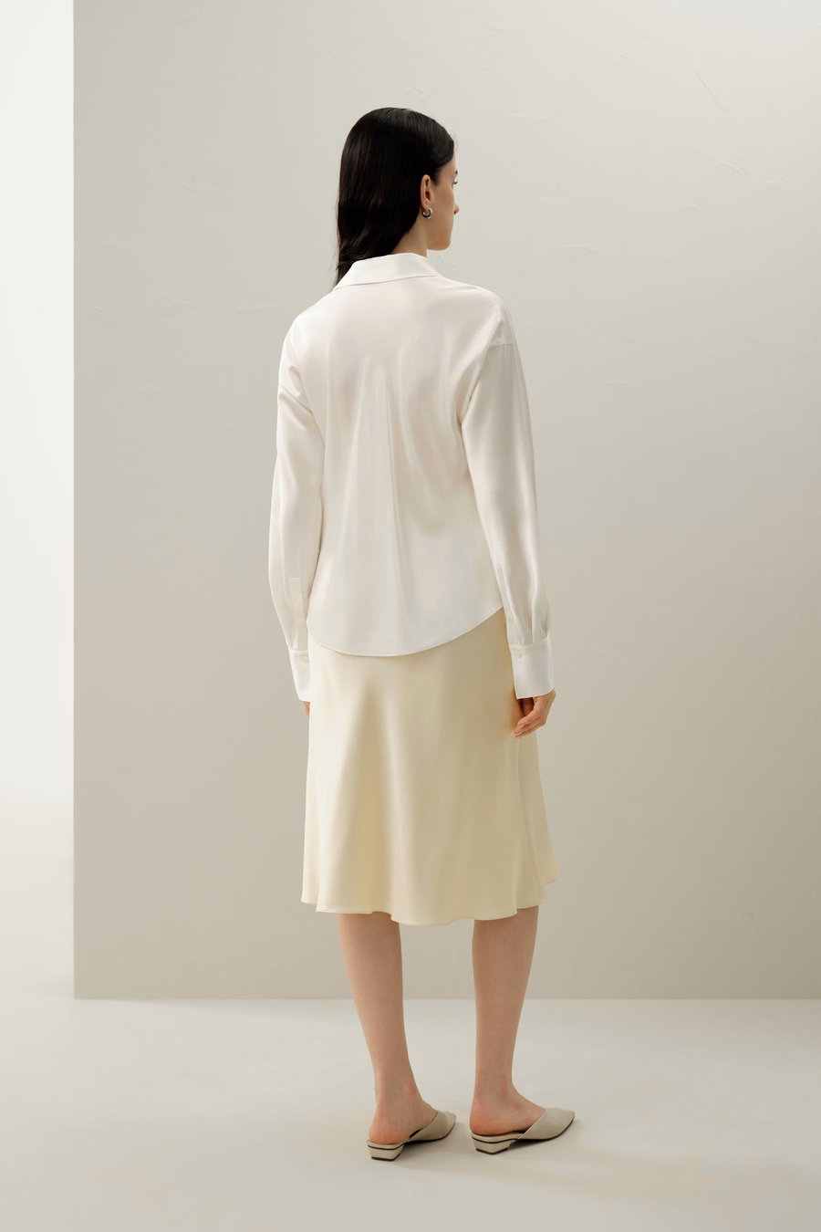 Bias Cut Zijde Shirt