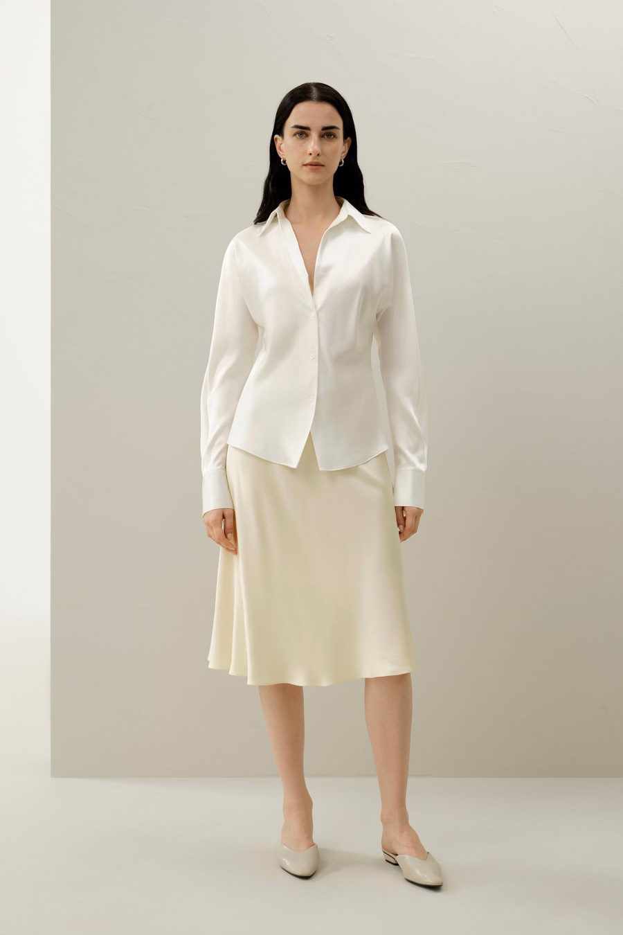 Bias Cut Zijde Shirt