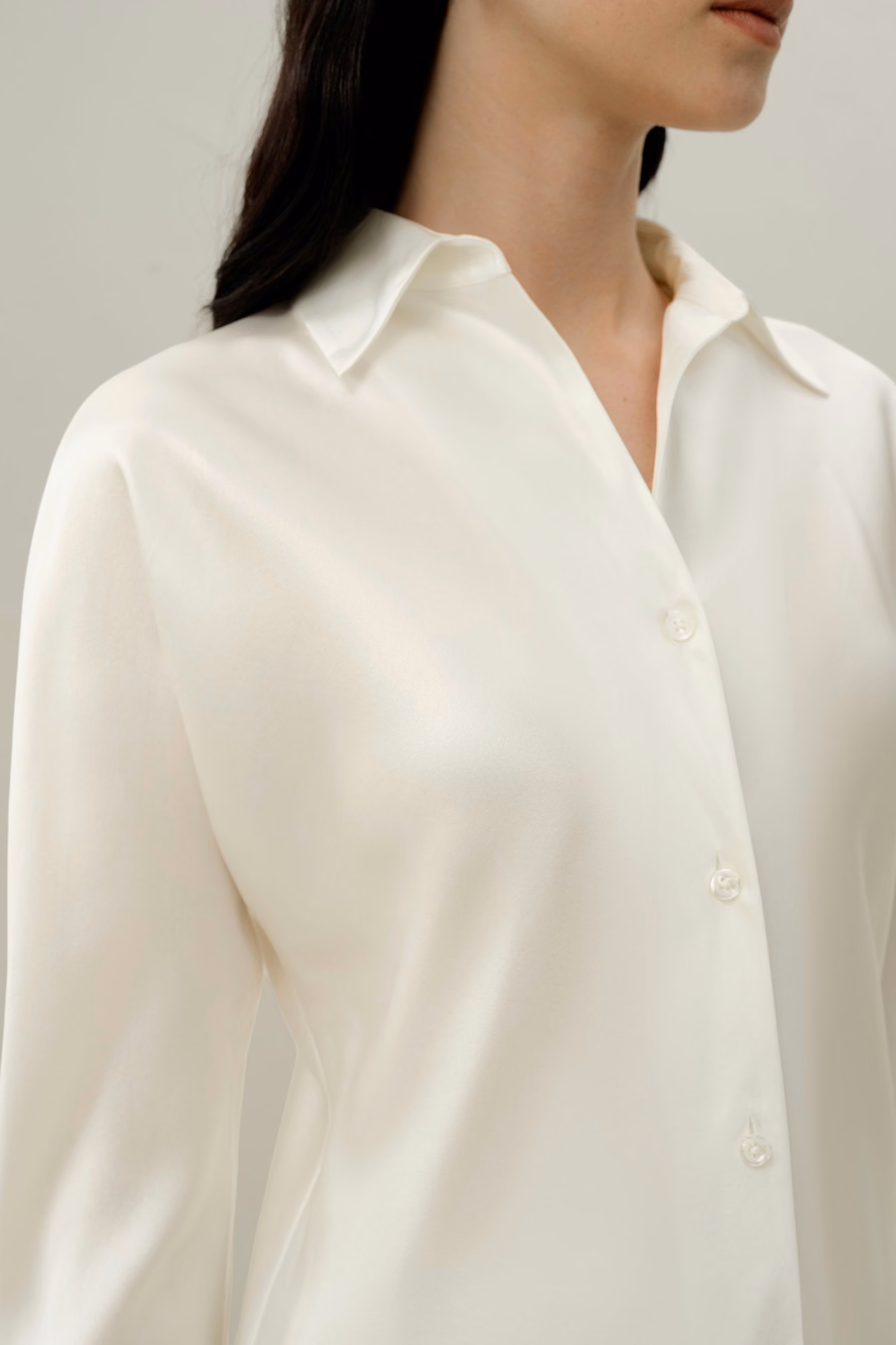 Bias Cut Zijde Shirt