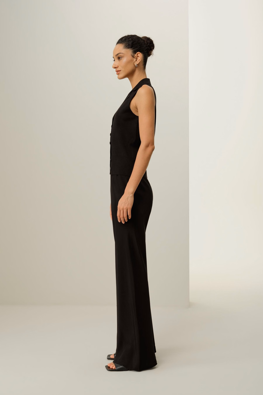 Milano Knit Lapel Collar Zijden Viscose Vest