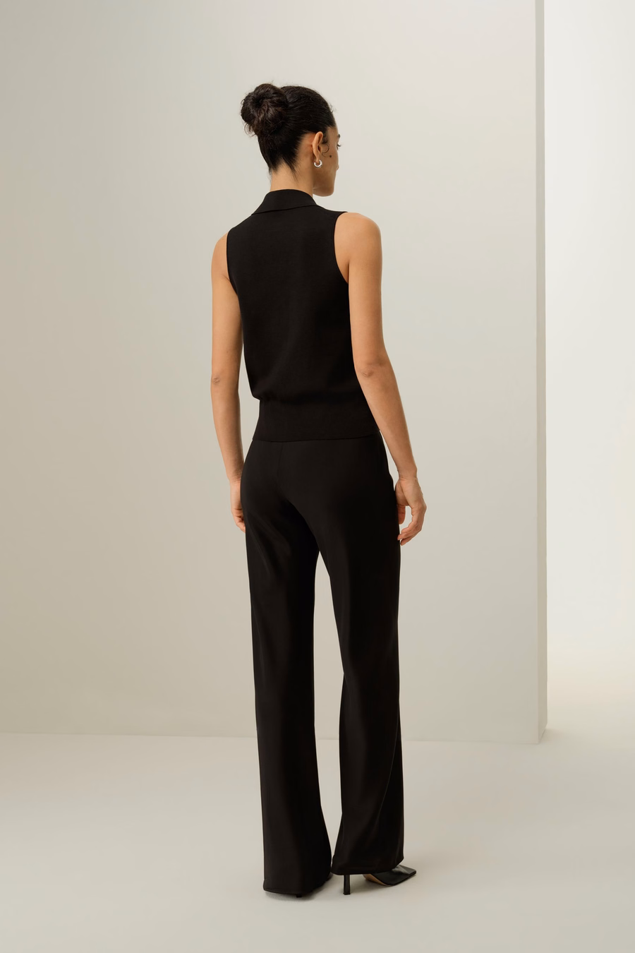 Milano Knit Lapel Collar Zijden Viscose Vest