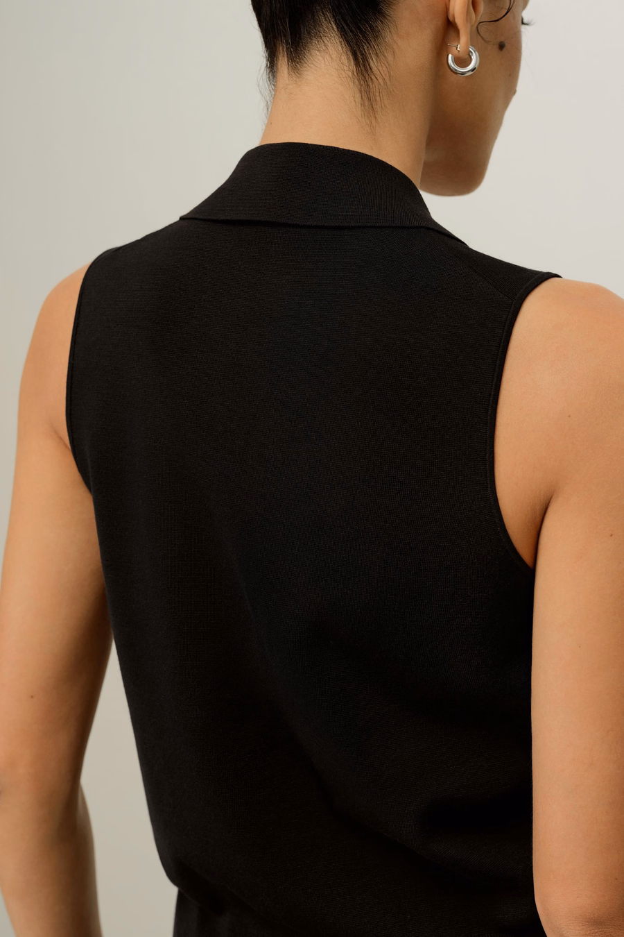 Milano Knit Lapel Collar Zijden Viscose Vest