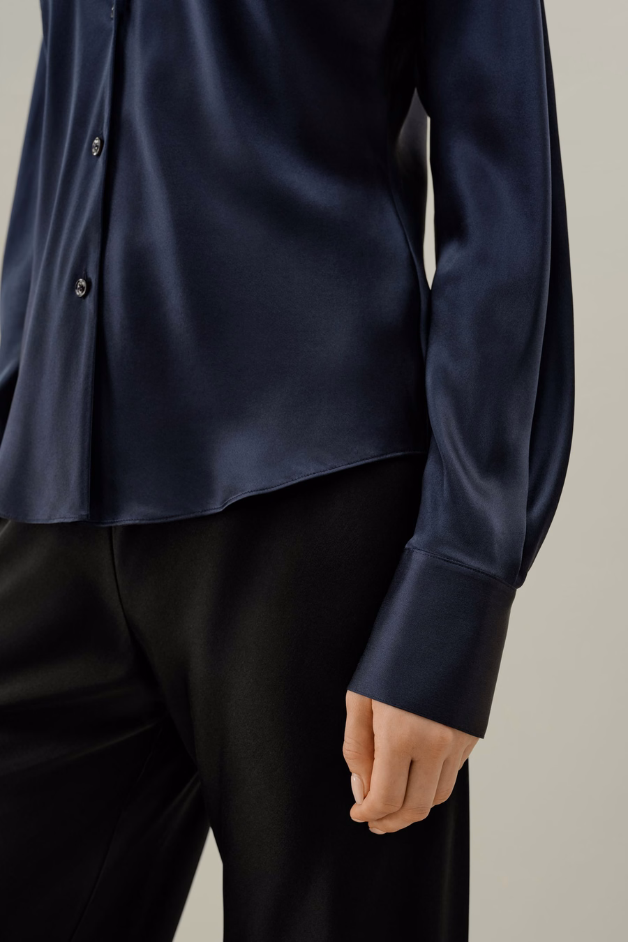 Bias Cut Zijde Shirt