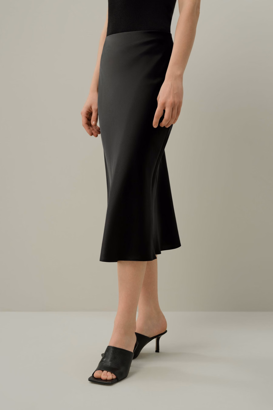 Bias Cut Zijde Rok
