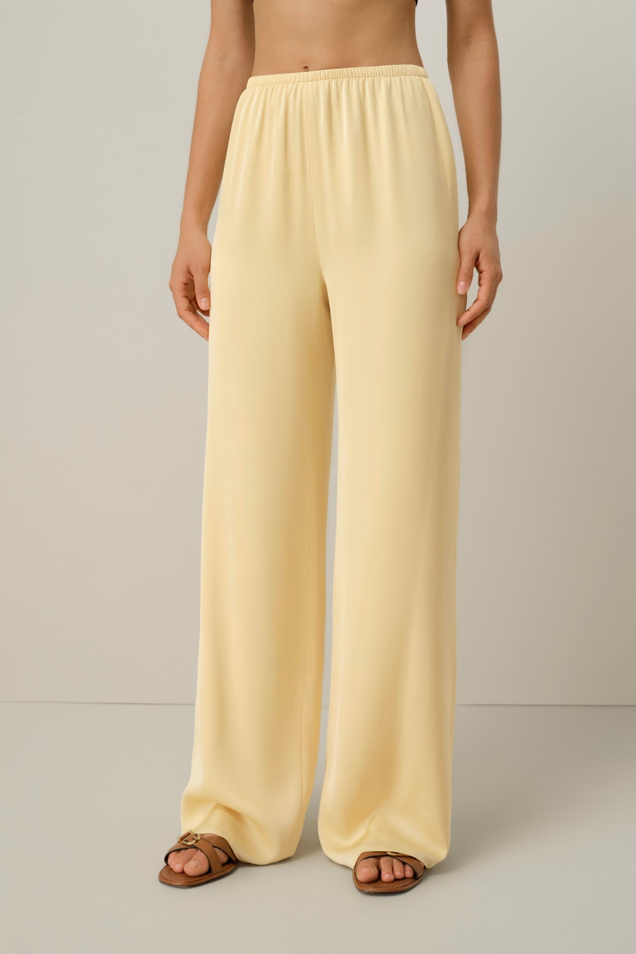 Stretchzijde Georgette Rechtonder broek