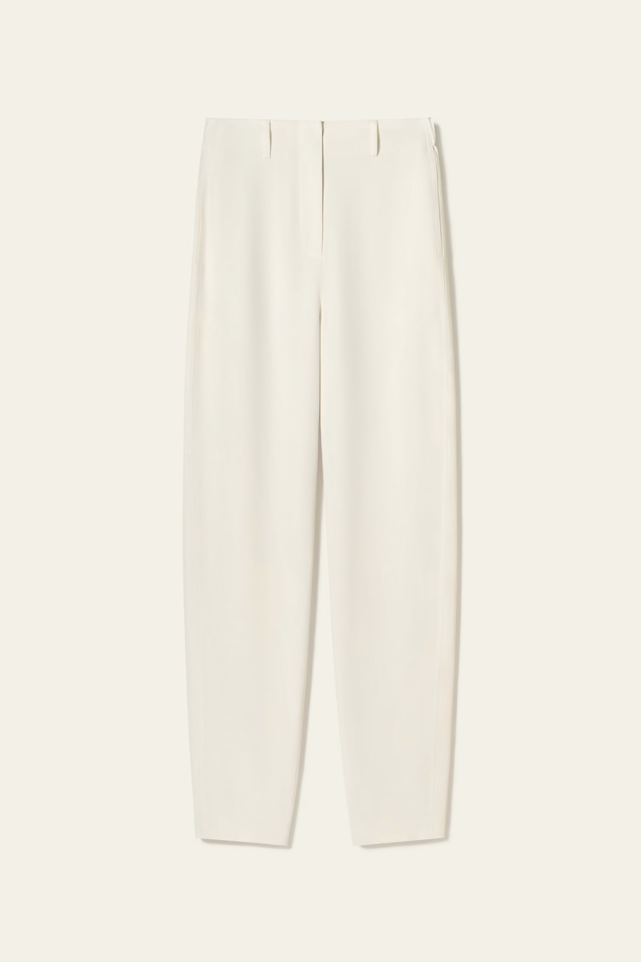 Gebogen Naad Zijde Crêpe Broek
