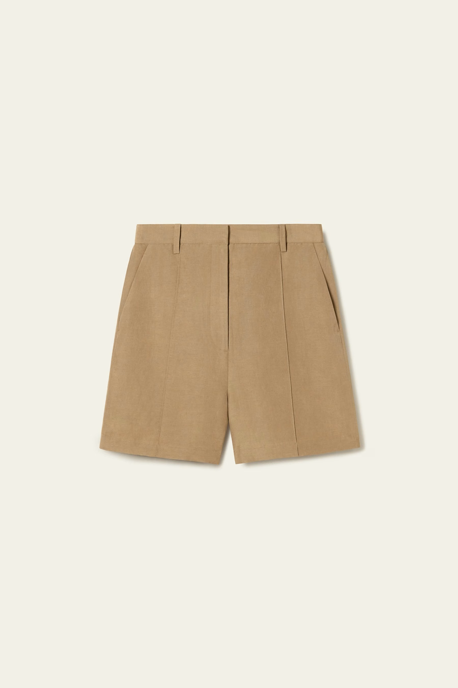Hoge Taille Zijde Linnen Korte Broek