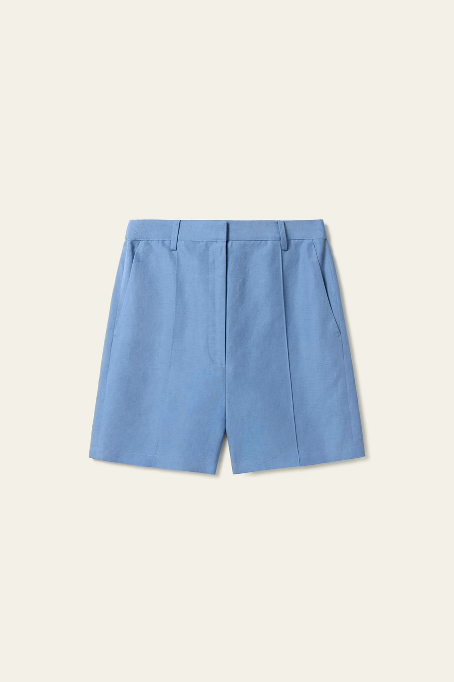 Hoge Taille Zijde Linnen Korte Broek