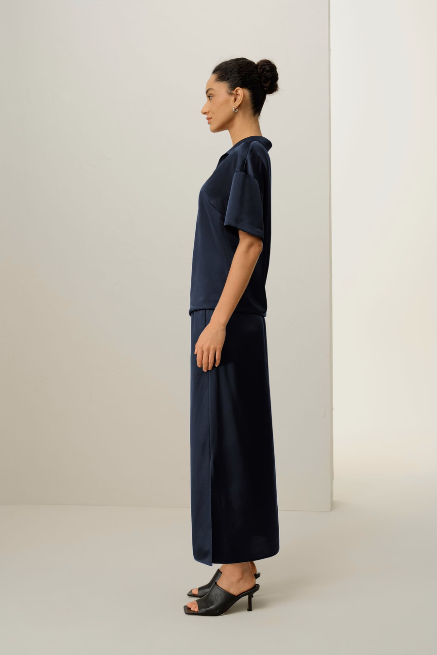 Wasbare Zijde Charmeuse Pull-On Rok