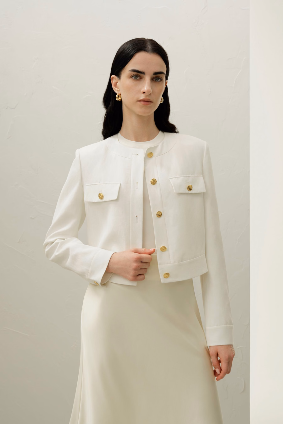 Mara Jacket in Zijde Linnen