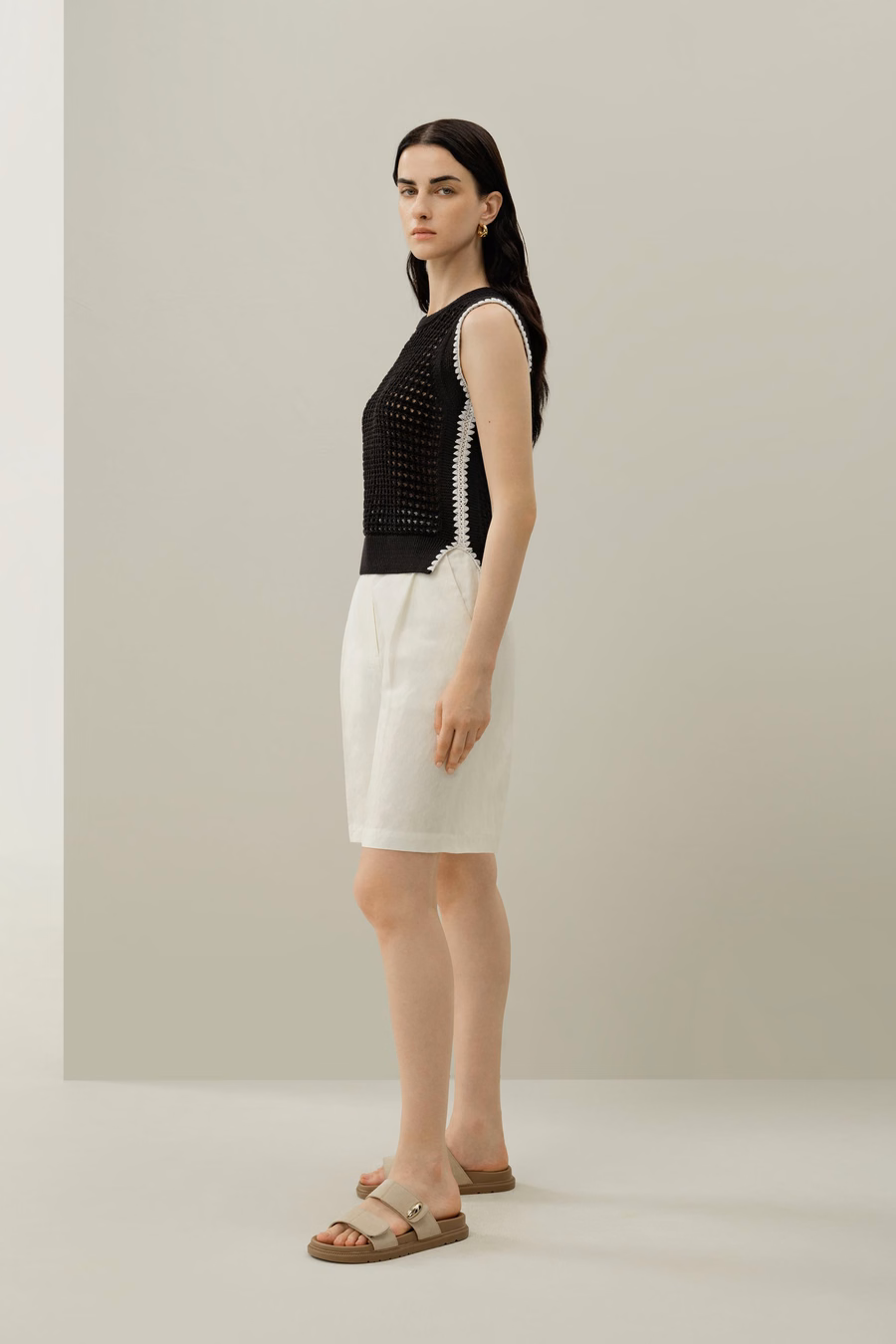 Toscana Pointelle Geborduurde Vest