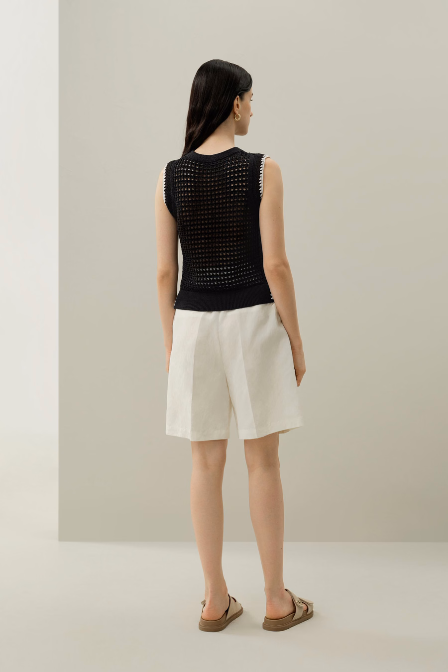 Toscana Pointelle Geborduurde Vest