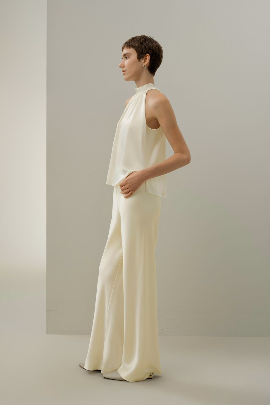 Minimalistische Allure Zijde Haltertop