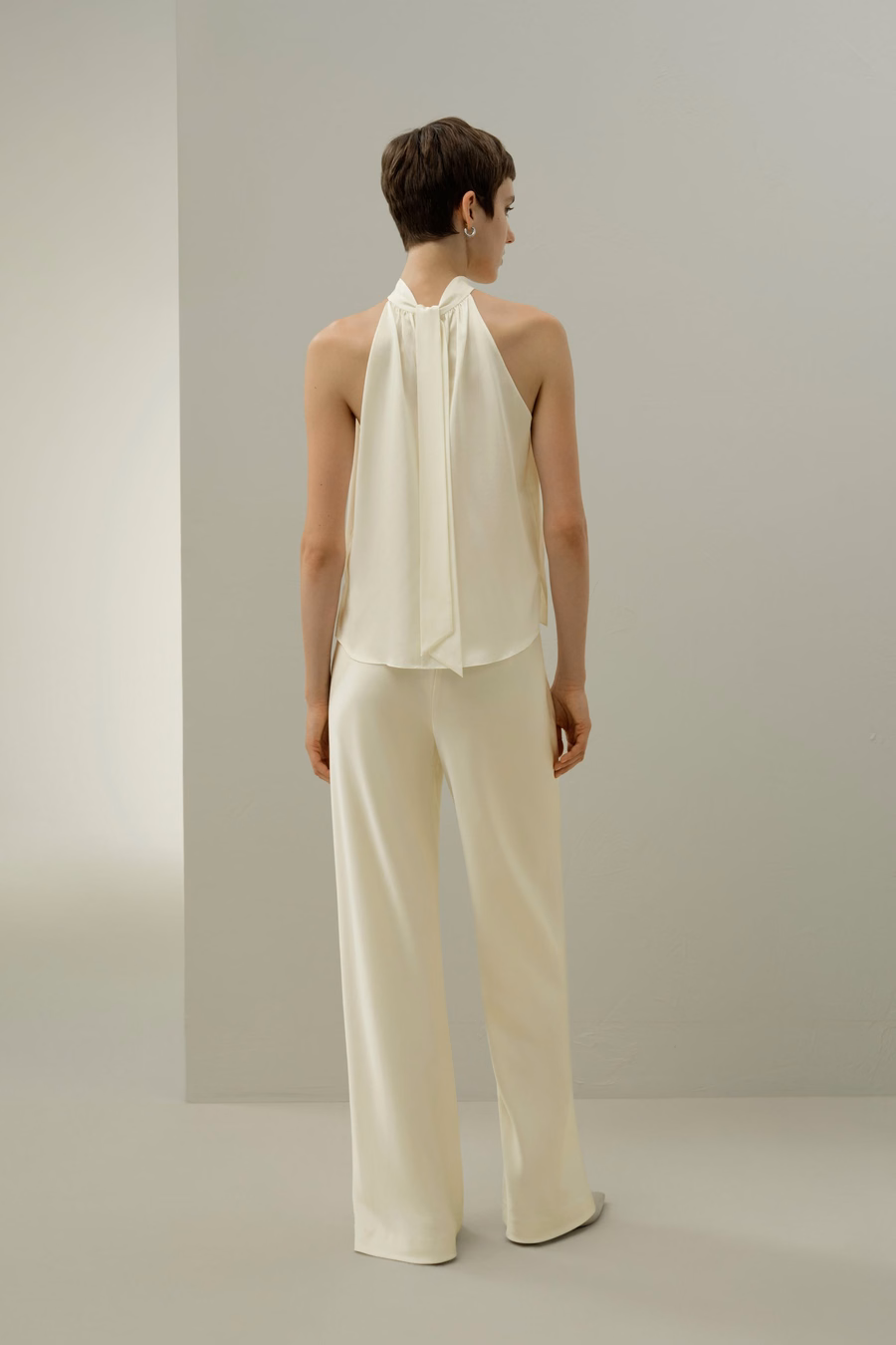 Minimalistische Allure Zijde Haltertop