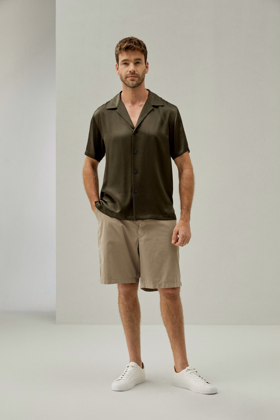 Mannen's Zijde Camp Shirt