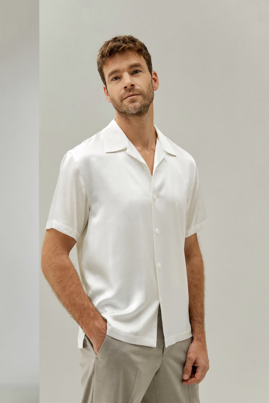 Mannen's Zijde Camp Shirt