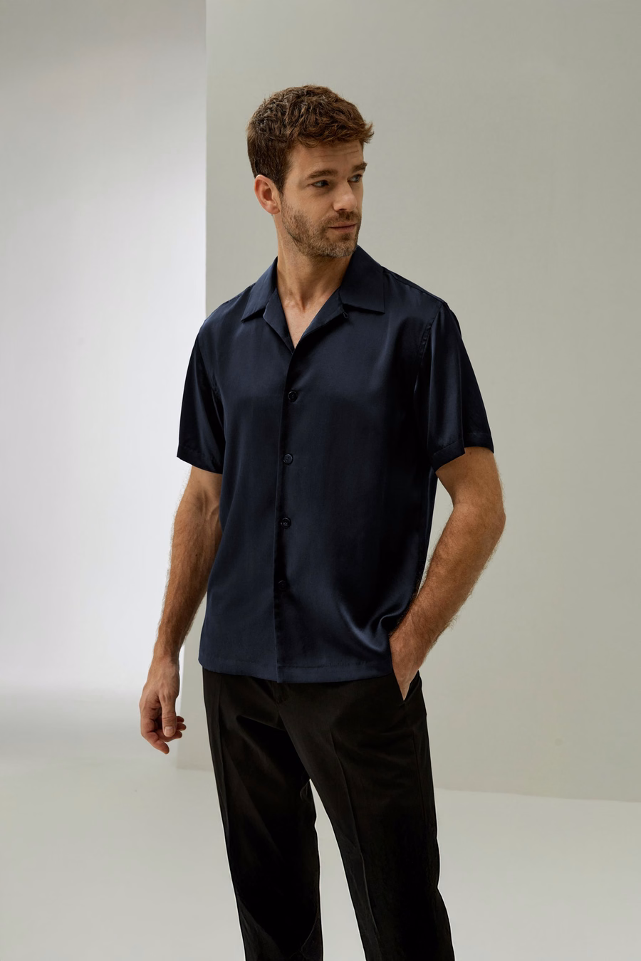 Mannen's Zijde Camp Shirt