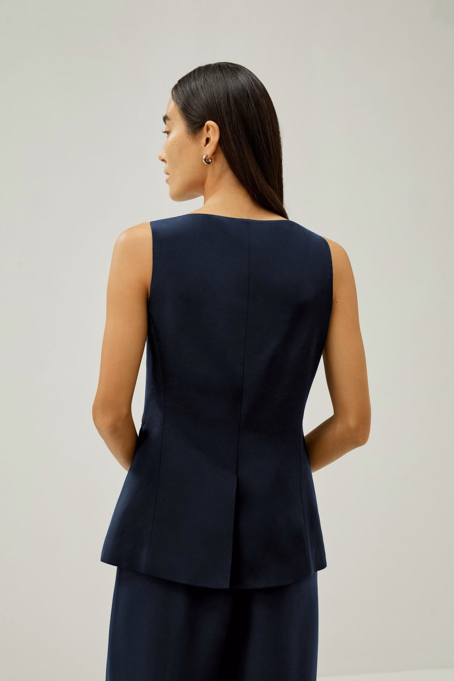 Button Up Blazer Zijden Vest
