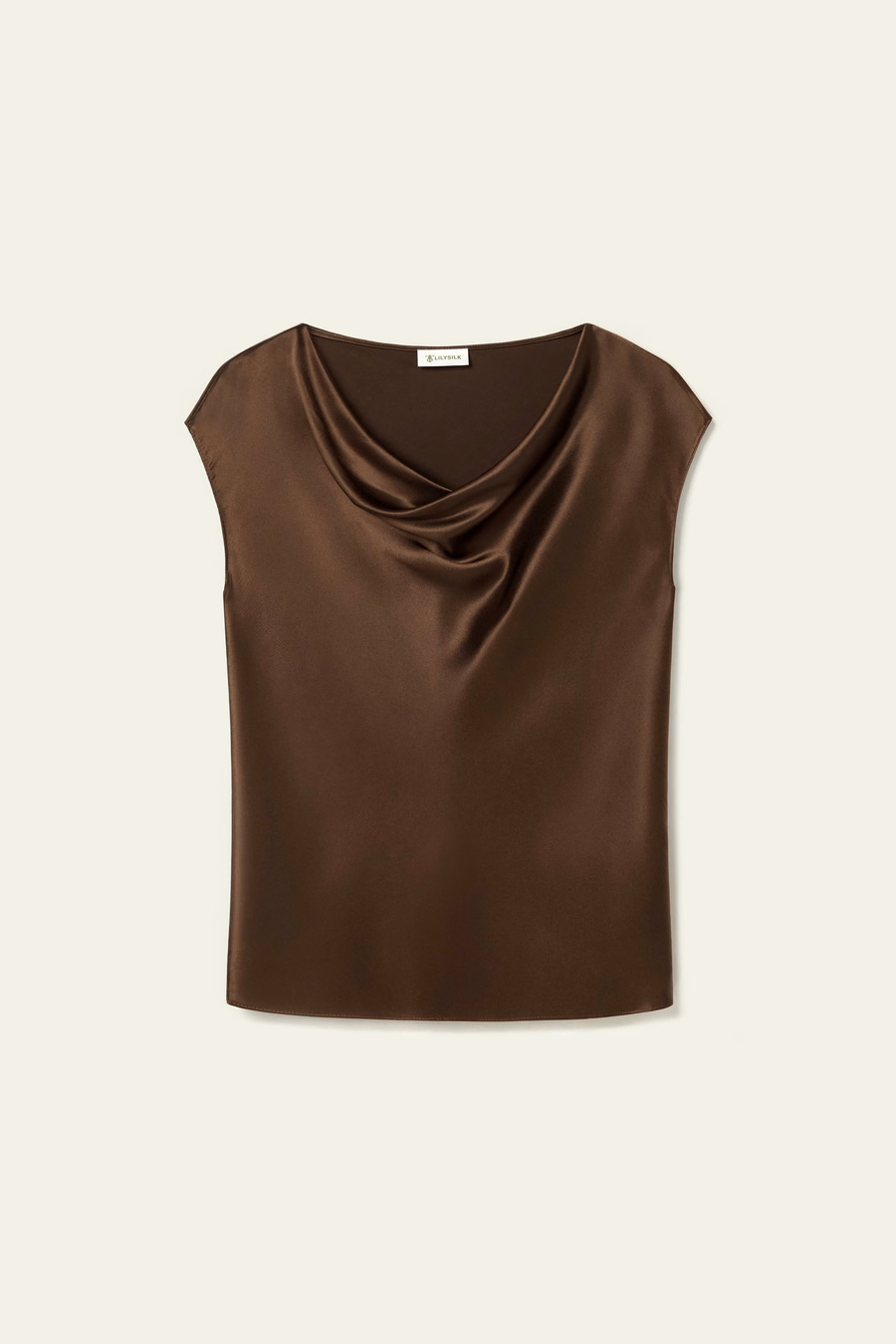 Mouwloze Cowl Nek Slim Fit Top
