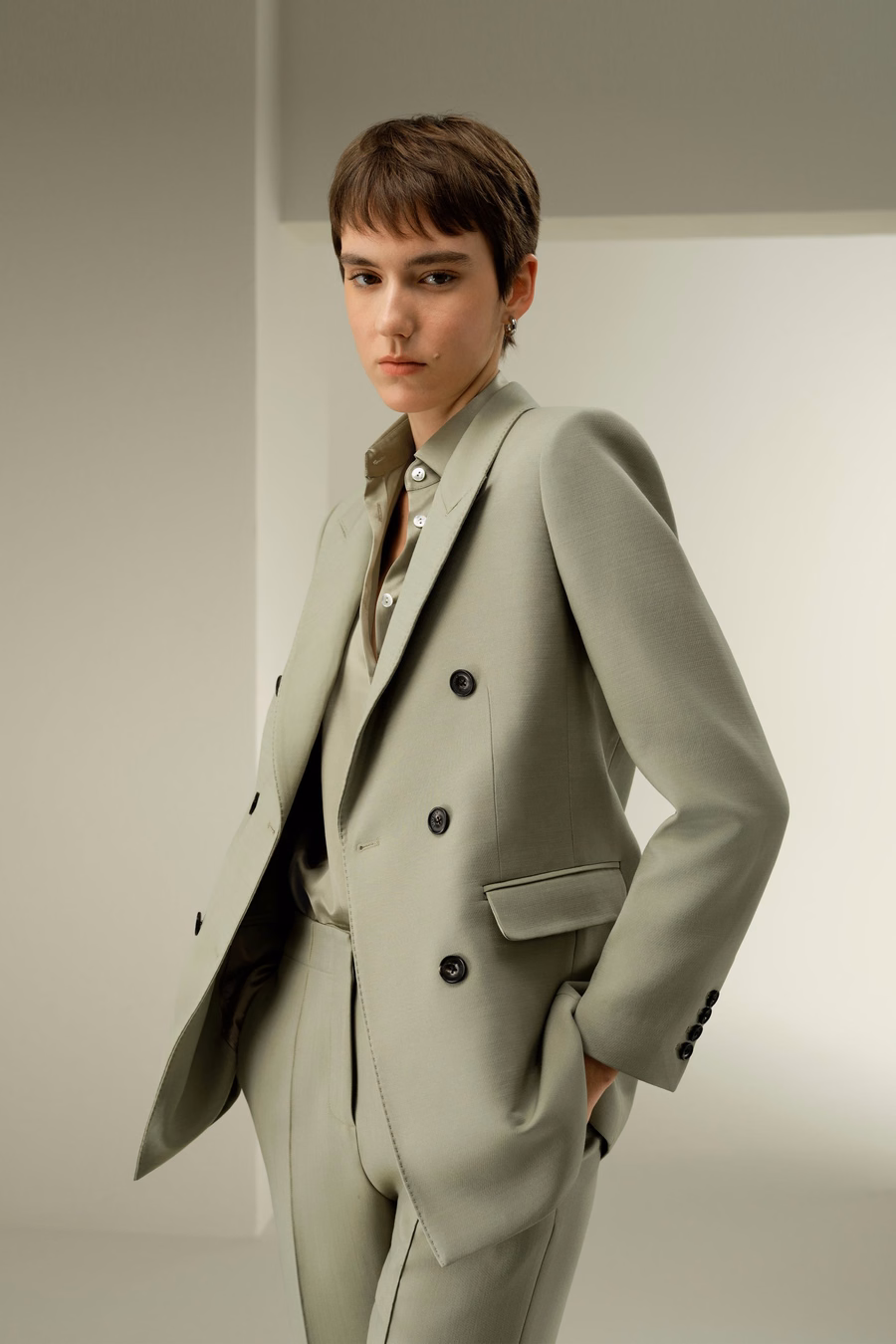 Dubbelbreasted revers blazer