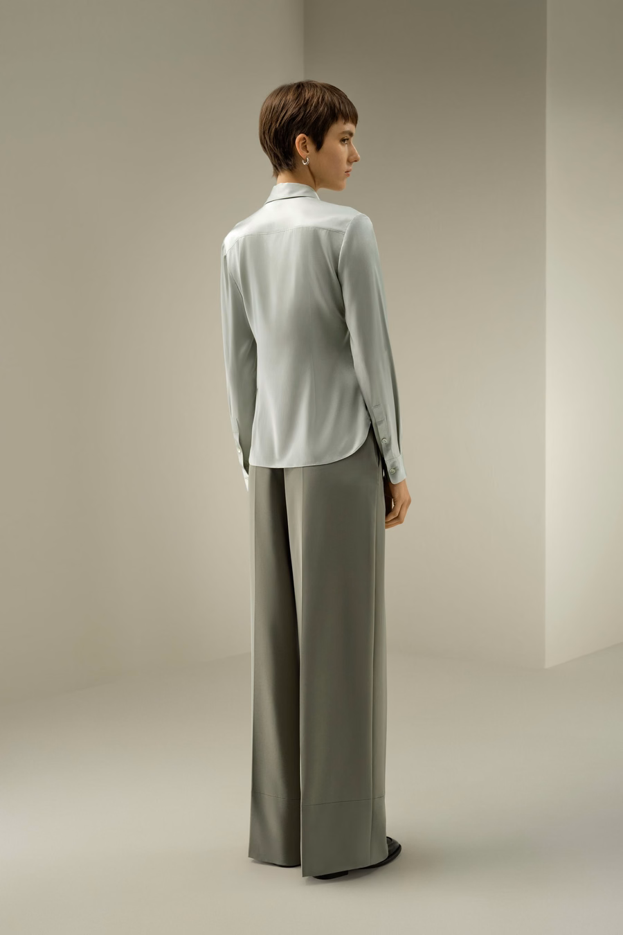 Elegante Zijde Slim Fit Shirt