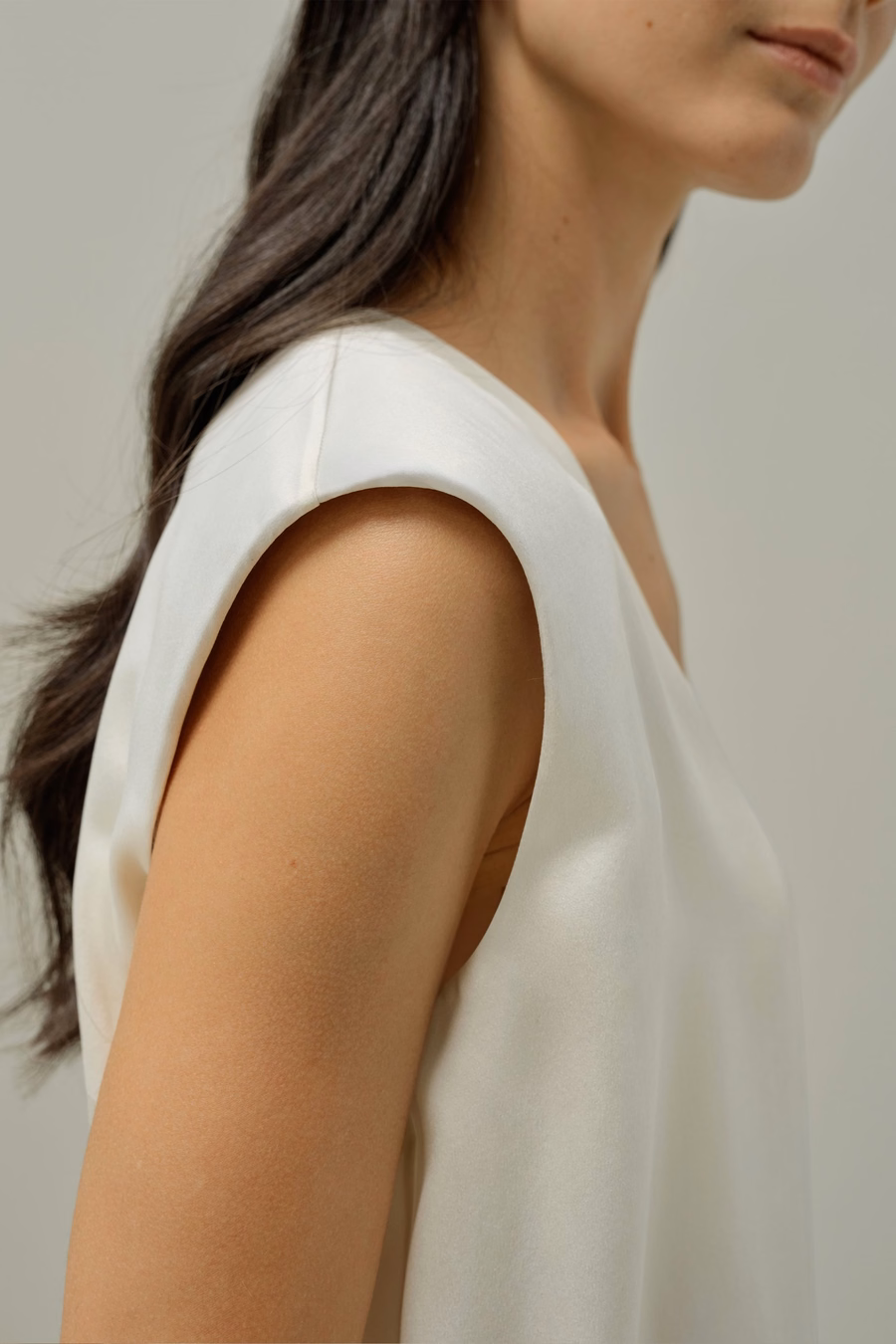 Silk Suede Mouwloze V-hals Top