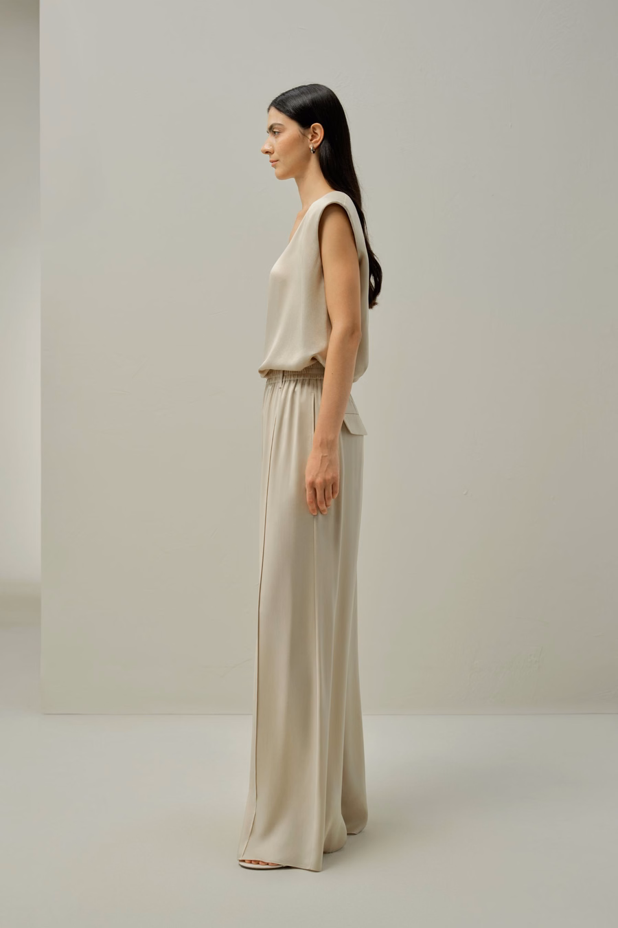 Silk Suede Mouwloze V-hals Top
