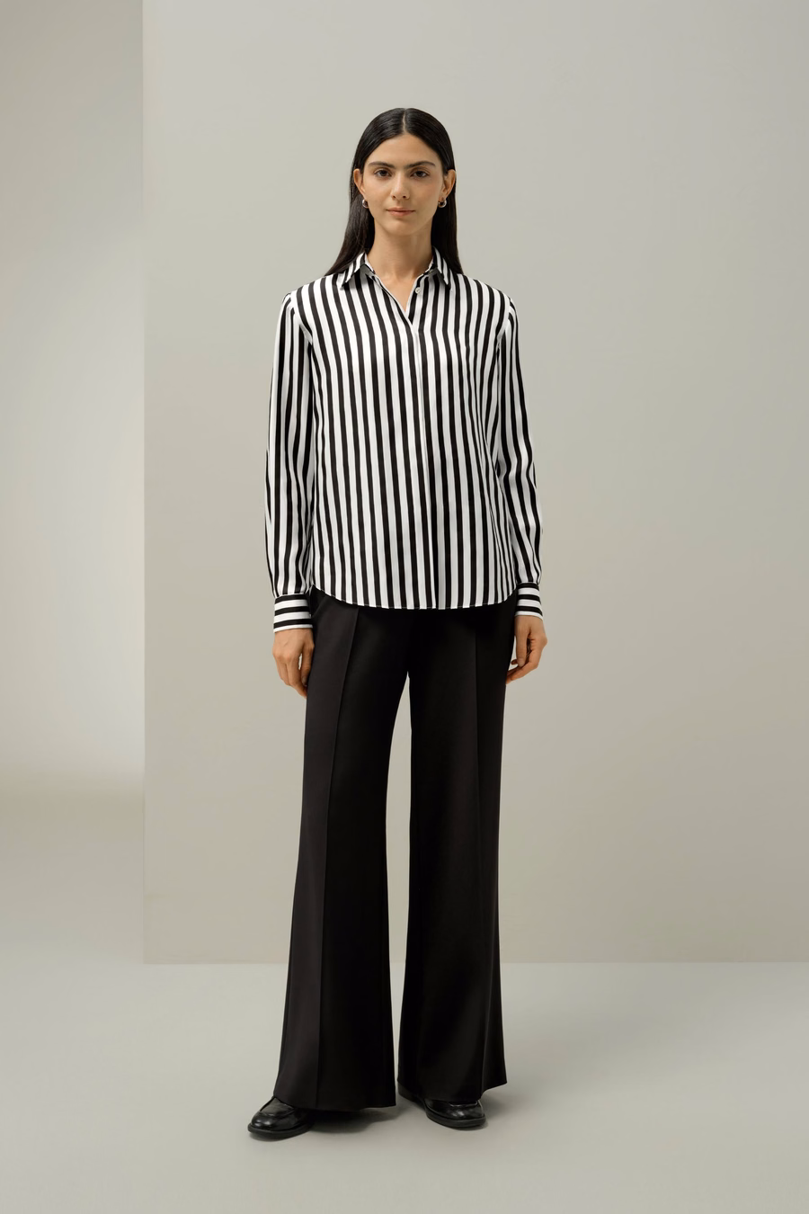 LILYSILK X LYDIA TOMLINSON Audrey Gestreepte Shirt