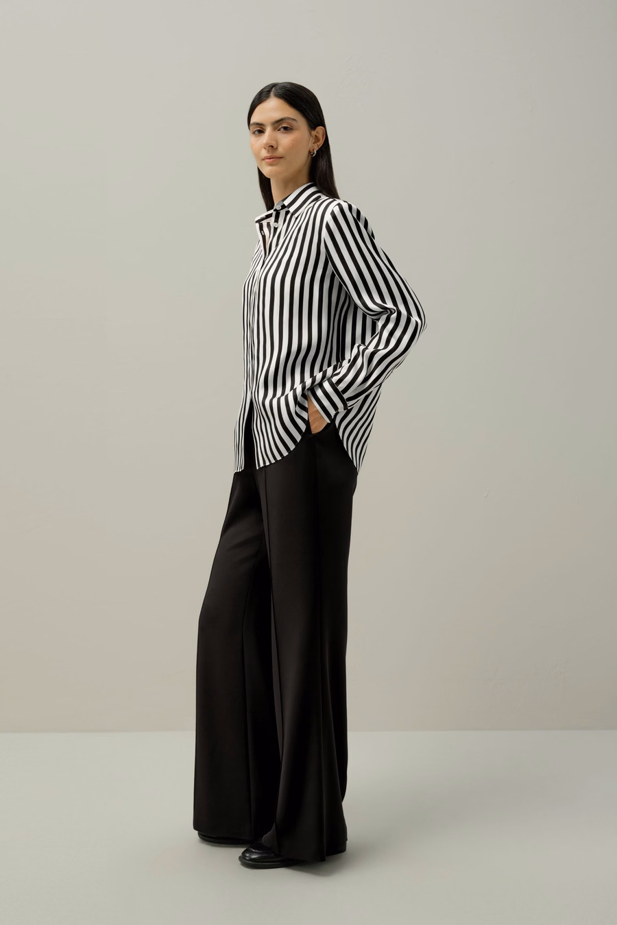 LILYSILK X LYDIA TOMLINSON Audrey Gestreepte Shirt