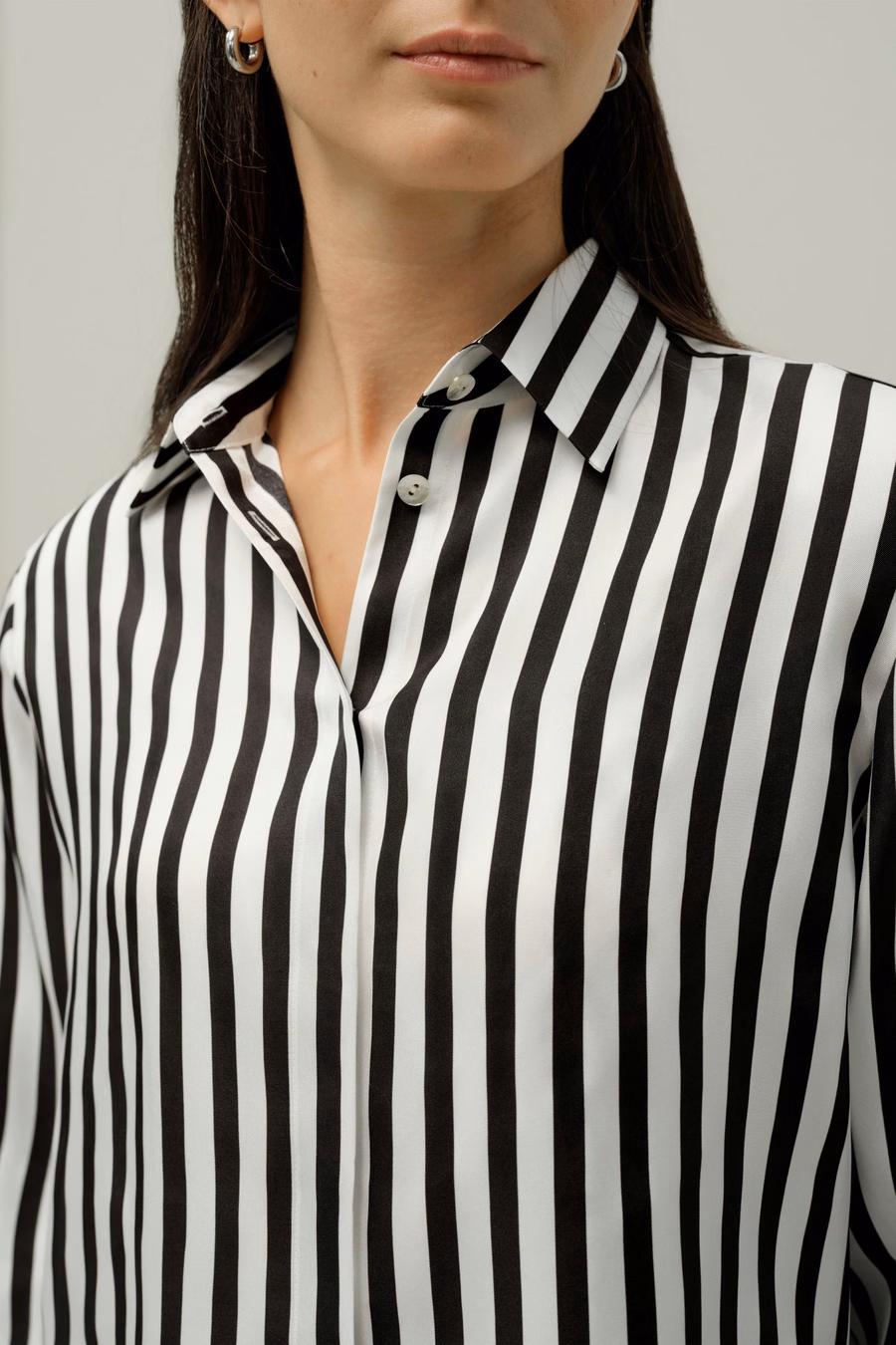 LILYSILK X LYDIA TOMLINSON Audrey Gestreepte Shirt