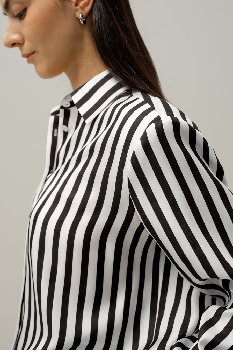 LILYSILK X LYDIA TOMLINSON Audrey Gestreepte Shirt