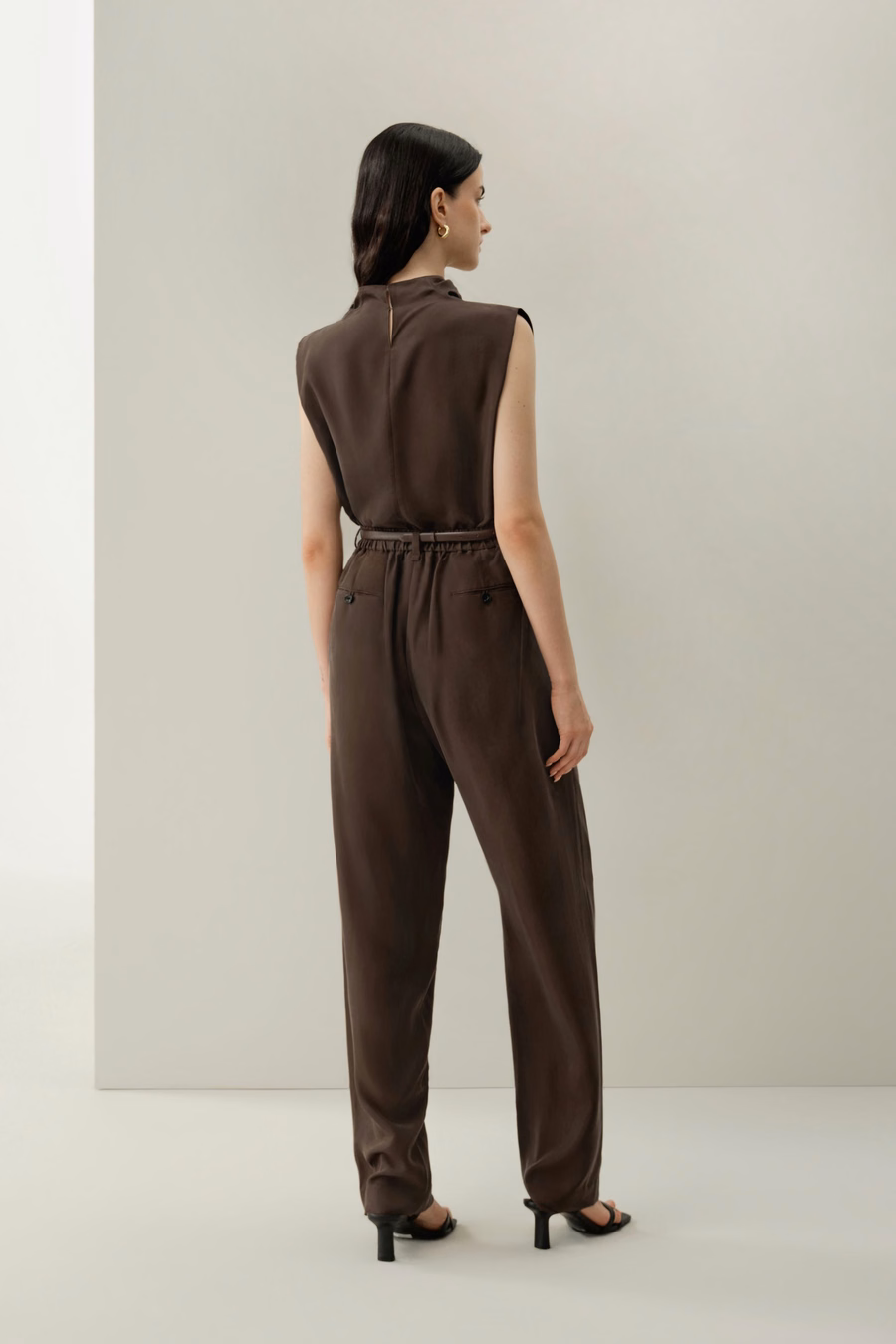 Silk Habotai mouwloze top
