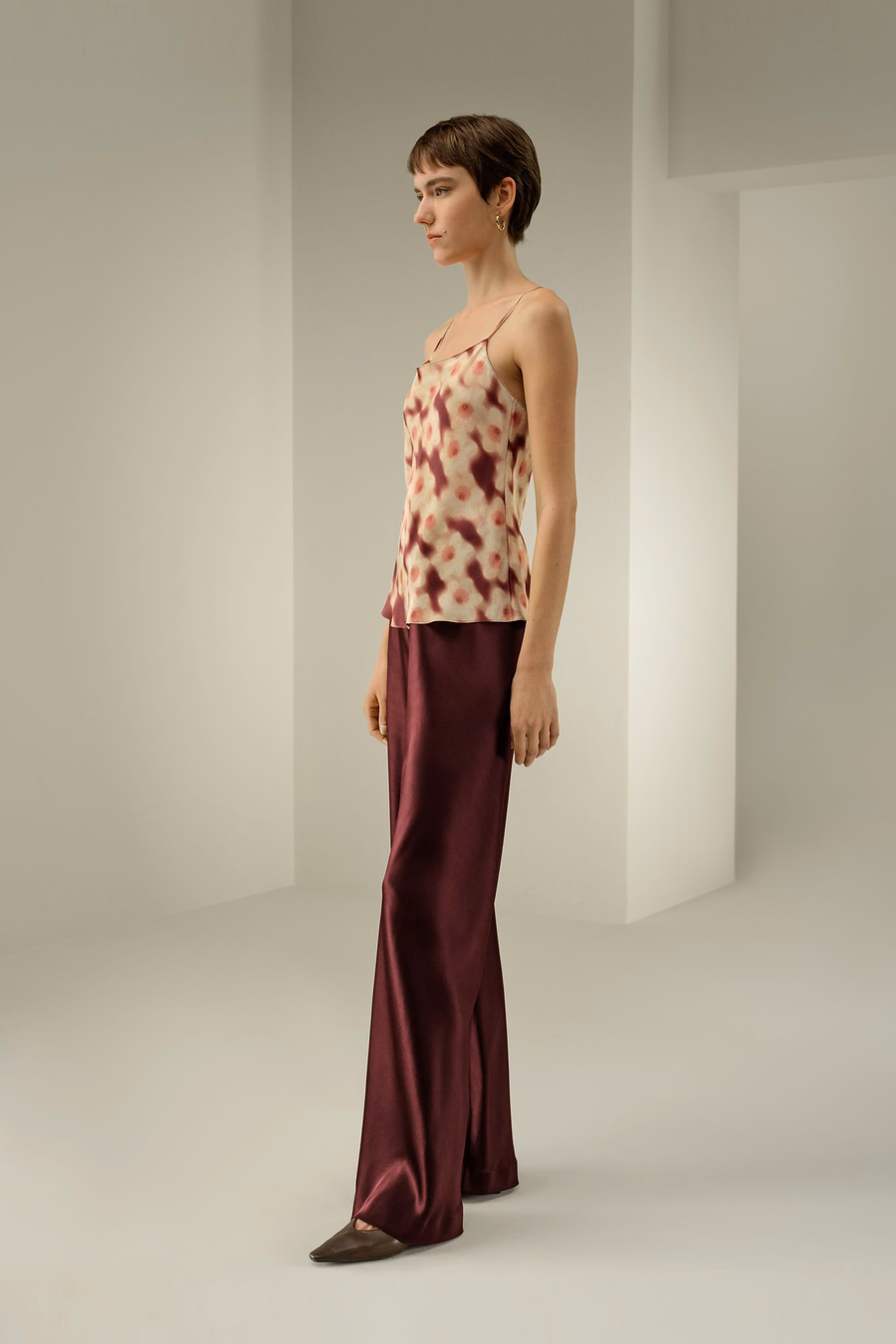 Daffodil Bloom Zijde Camisole – Gemaakt met Liberty Stof