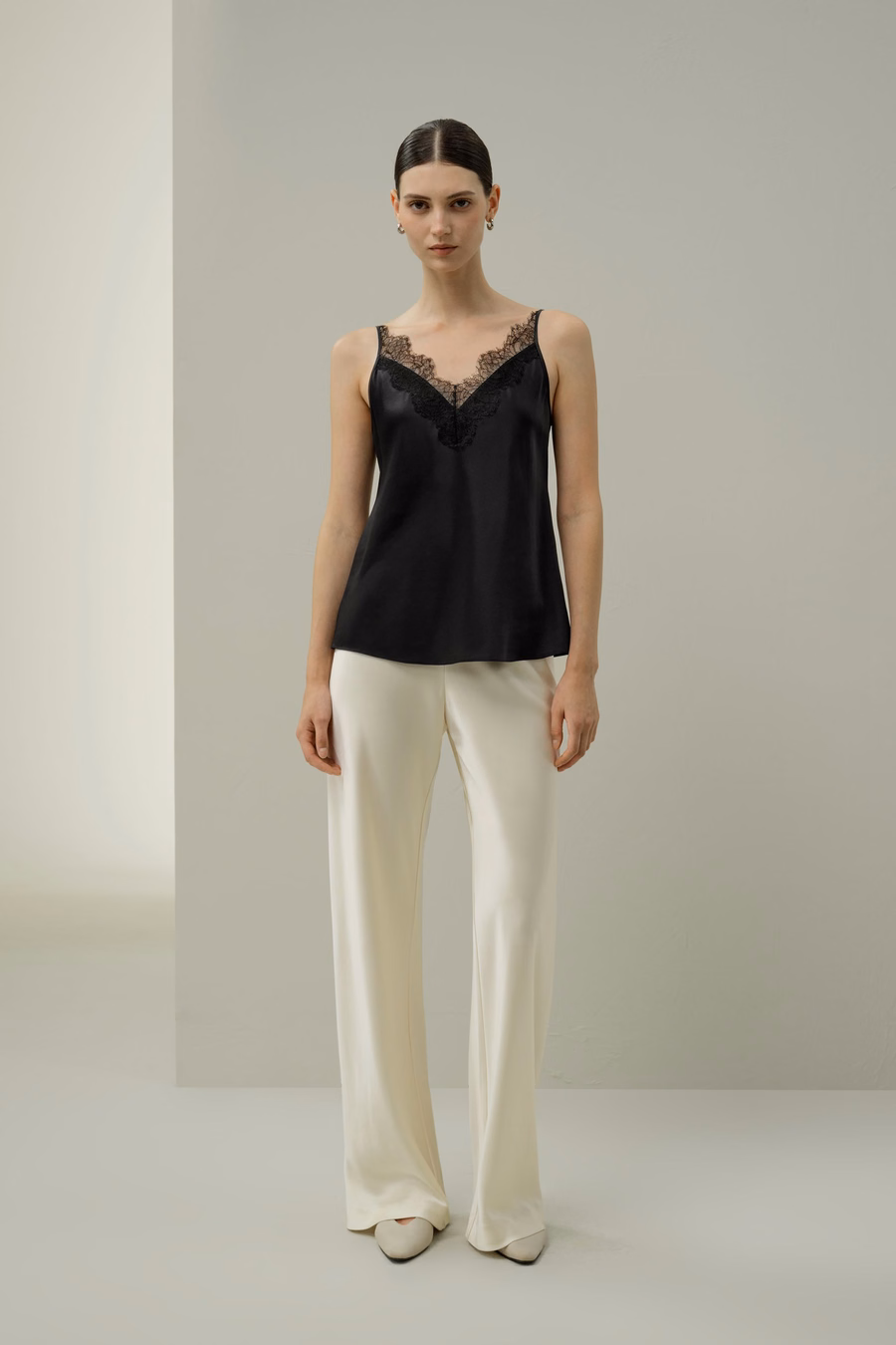 Kant-Trim Zijde Camisole