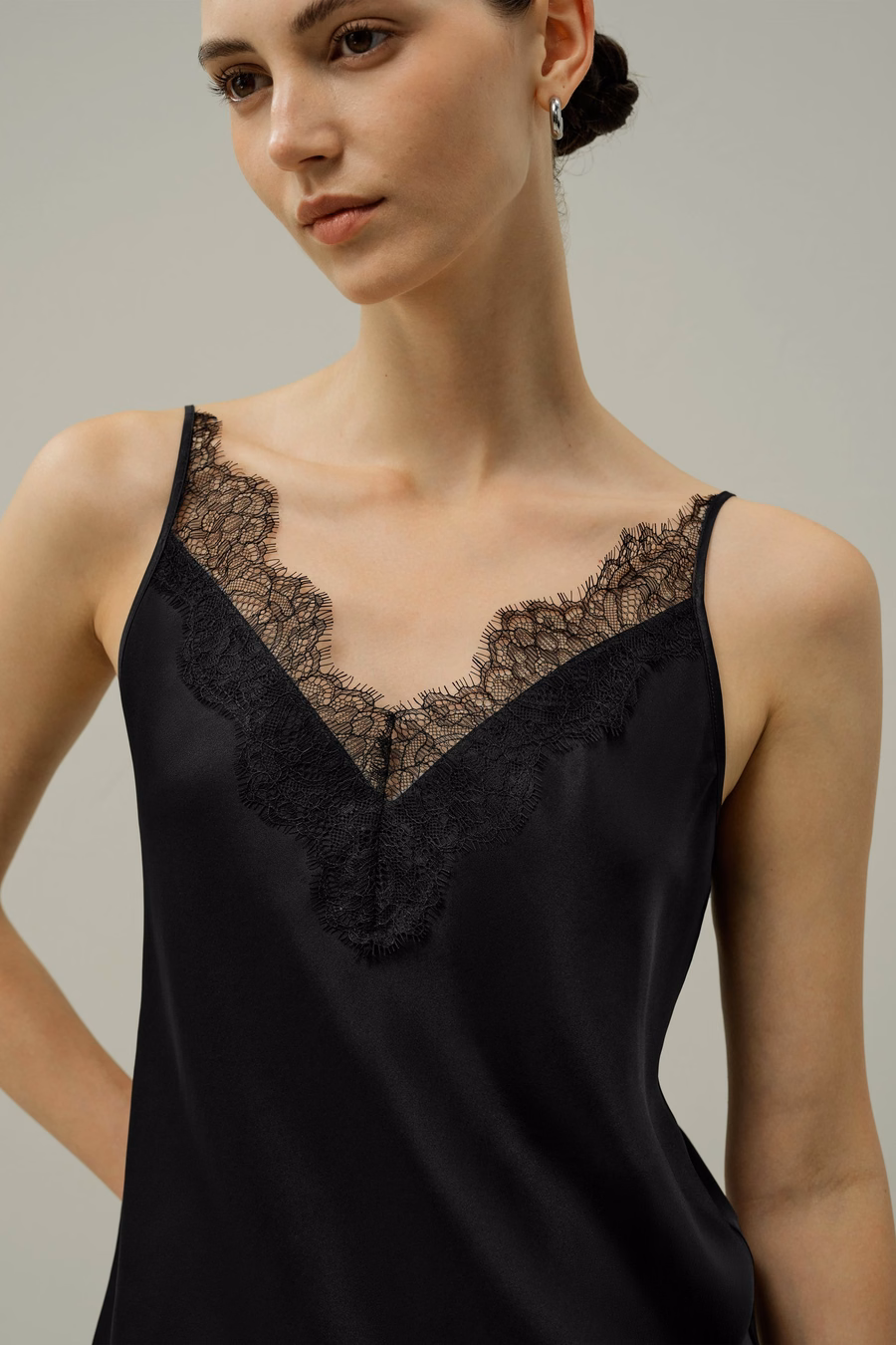 Kant-Trim Zijde Camisole