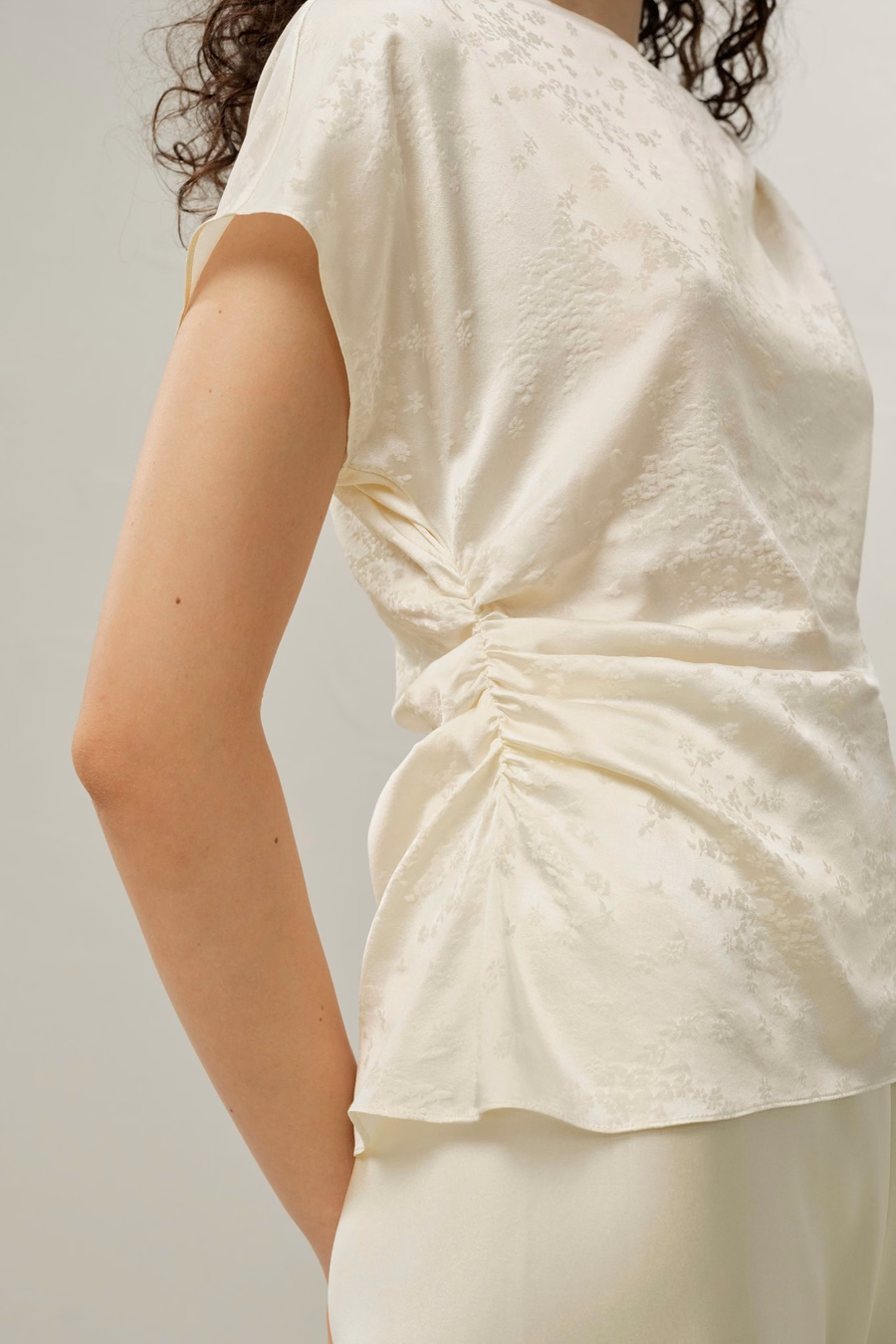 YING Jacquard Zijde Top