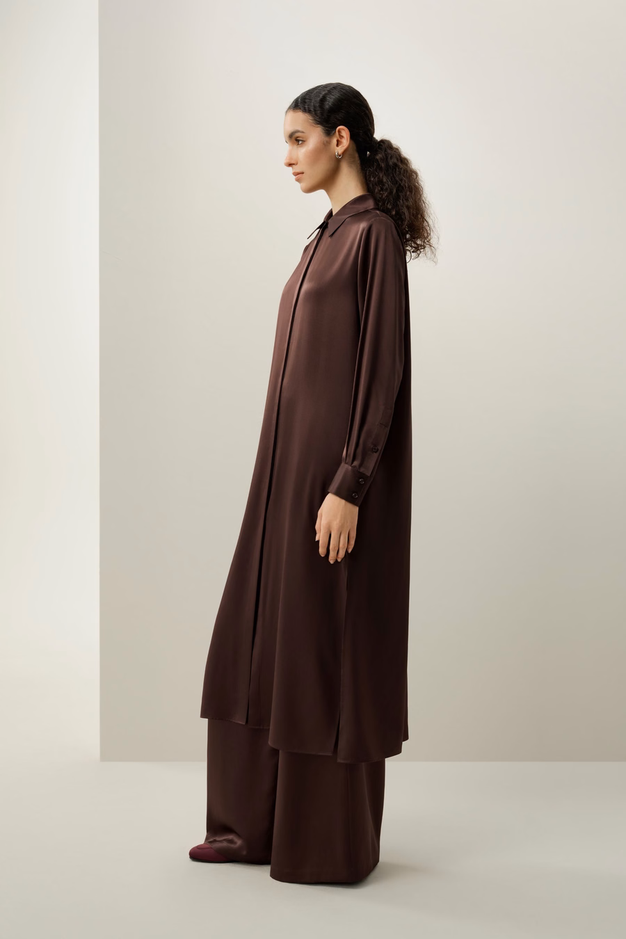Zijde Charmeuse Shirt Jurk